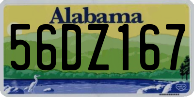 AL license plate 56DZ167