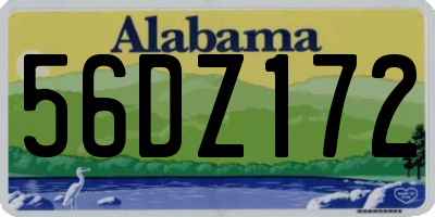 AL license plate 56DZ172