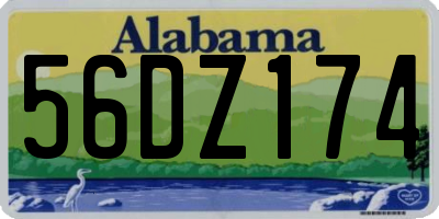 AL license plate 56DZ174
