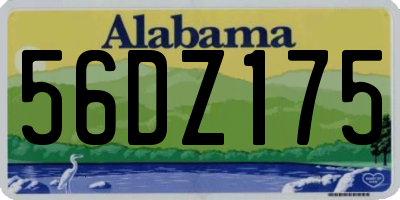 AL license plate 56DZ175