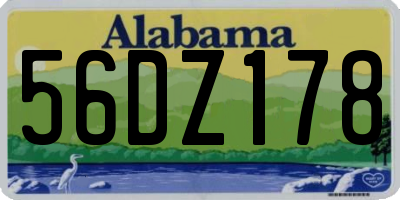 AL license plate 56DZ178