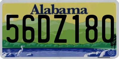 AL license plate 56DZ180