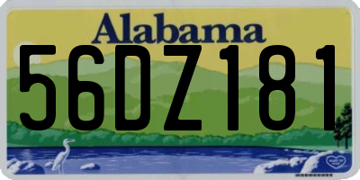AL license plate 56DZ181