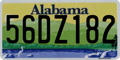 AL license plate 56DZ182