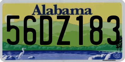 AL license plate 56DZ183