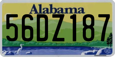 AL license plate 56DZ187