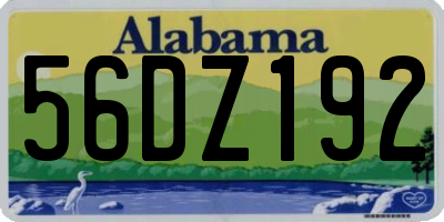 AL license plate 56DZ192