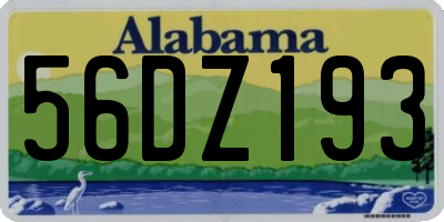 AL license plate 56DZ193