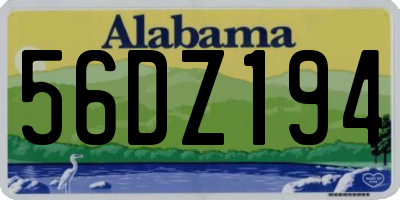 AL license plate 56DZ194