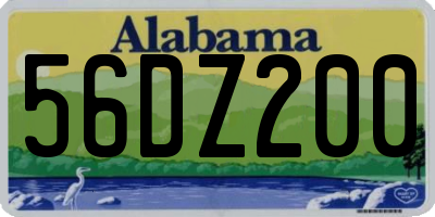 AL license plate 56DZ200