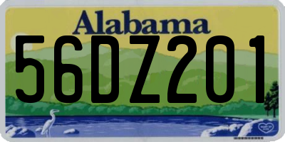 AL license plate 56DZ201