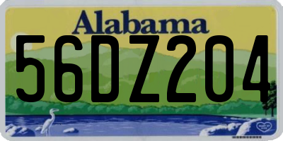 AL license plate 56DZ204