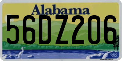 AL license plate 56DZ206