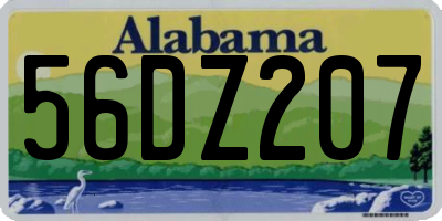 AL license plate 56DZ207