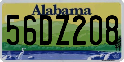 AL license plate 56DZ208