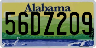 AL license plate 56DZ209