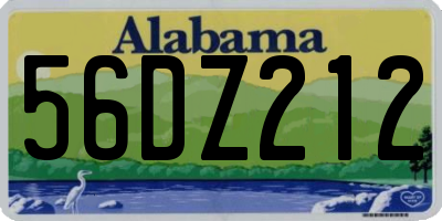 AL license plate 56DZ212