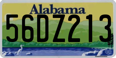 AL license plate 56DZ213