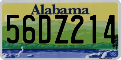 AL license plate 56DZ214