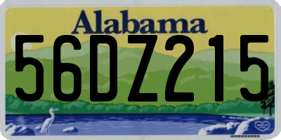 AL license plate 56DZ215