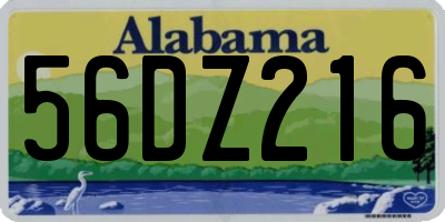 AL license plate 56DZ216