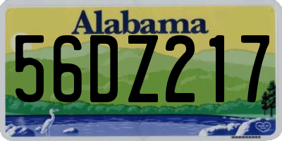 AL license plate 56DZ217