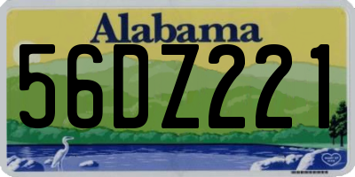 AL license plate 56DZ221