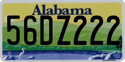 AL license plate 56DZ222