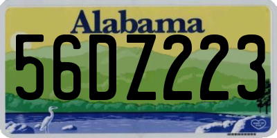 AL license plate 56DZ223