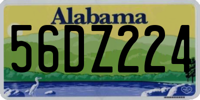 AL license plate 56DZ224