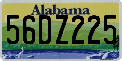 AL license plate 56DZ225