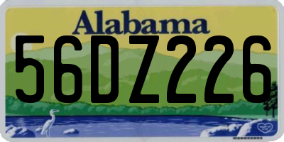 AL license plate 56DZ226