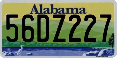 AL license plate 56DZ227