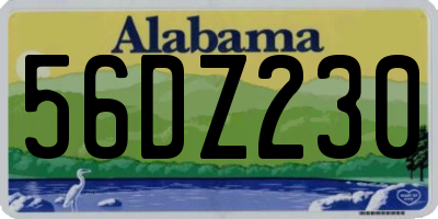 AL license plate 56DZ230