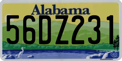 AL license plate 56DZ231