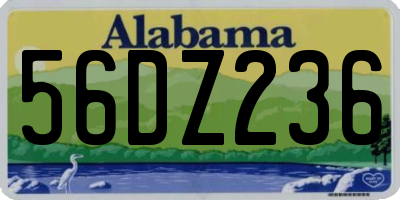 AL license plate 56DZ236