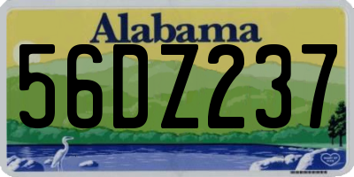 AL license plate 56DZ237