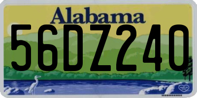 AL license plate 56DZ240