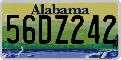 AL license plate 56DZ242