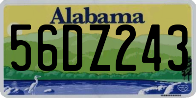 AL license plate 56DZ243