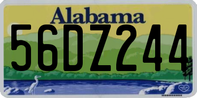 AL license plate 56DZ244