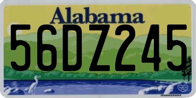 AL license plate 56DZ245