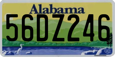 AL license plate 56DZ246