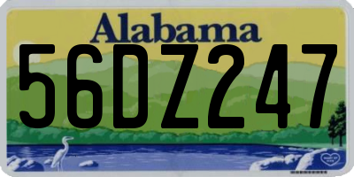 AL license plate 56DZ247