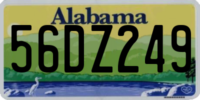 AL license plate 56DZ249