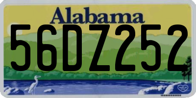 AL license plate 56DZ252