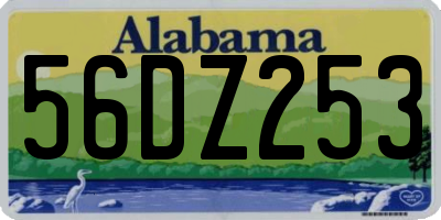AL license plate 56DZ253