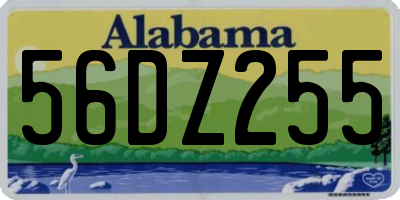 AL license plate 56DZ255