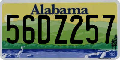 AL license plate 56DZ257
