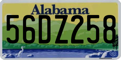 AL license plate 56DZ258